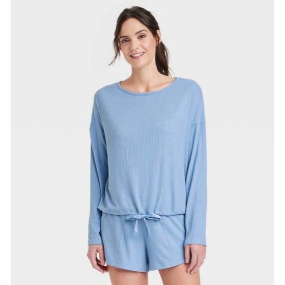 stars above Other - Stars Above Women's Beautifully Soft Ribbed Pajama Top Blue Size XL